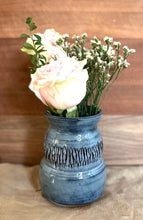 Blue/Gray Hand-carved Vase