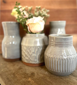 Sleek Sage/Gray Modern Vase