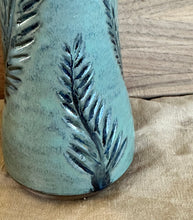 Forest Green Leaf Design Vase