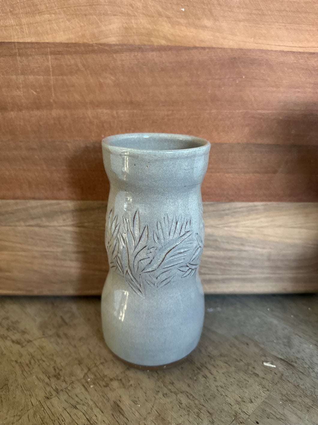 Sleek Sage/Gray Tall Vase