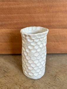 Simply White Mini Honeycomb Vase